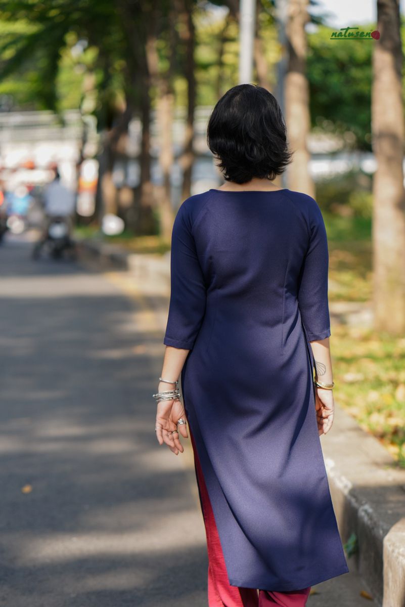 Áo dài Đôi Hạc Đoàn Viên thêu thủ công