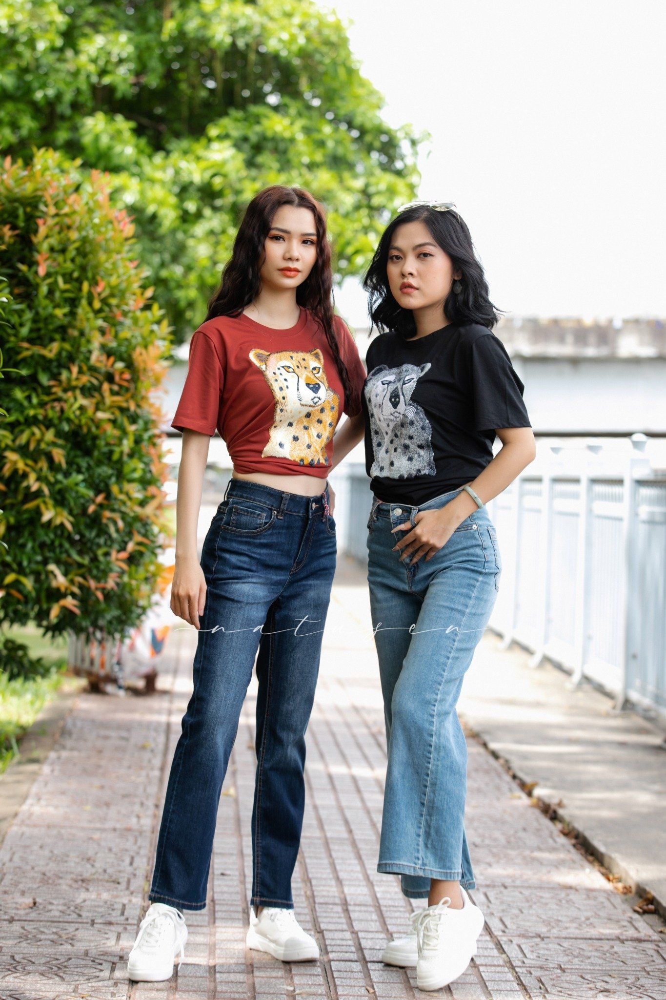 Quần Jeans suông đứng Dark râu mèo