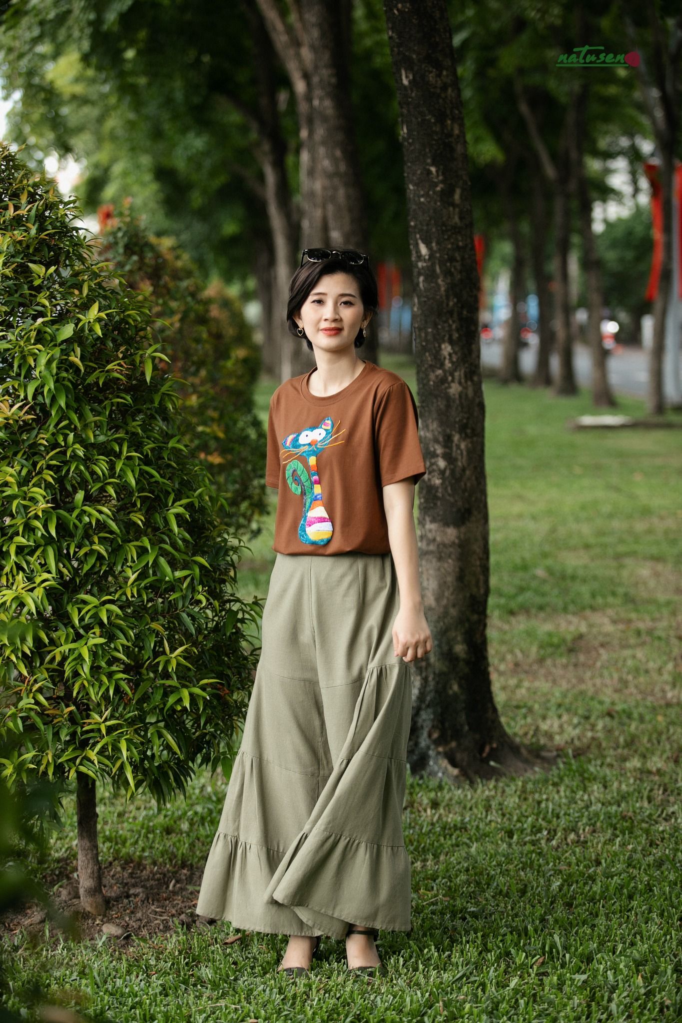 Quần Gypsy nhúng tầng Vỏ đậu