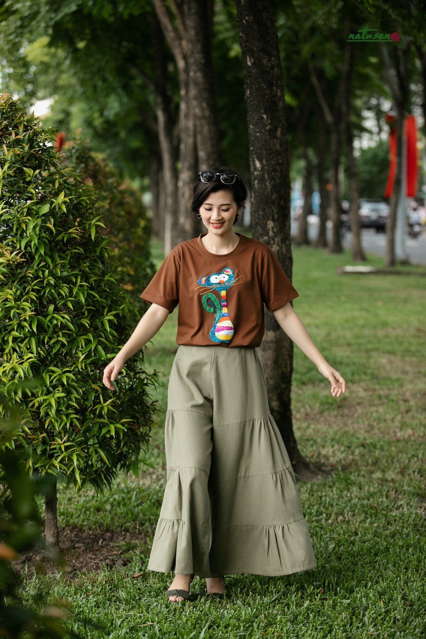 Quần Gypsy nhúng tầng Vỏ đậu