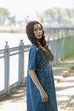  Đầm Kiddi denim thêu tay Hạc Hoa Thị 