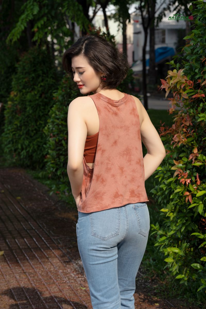 Quần Jeans suông túm Light