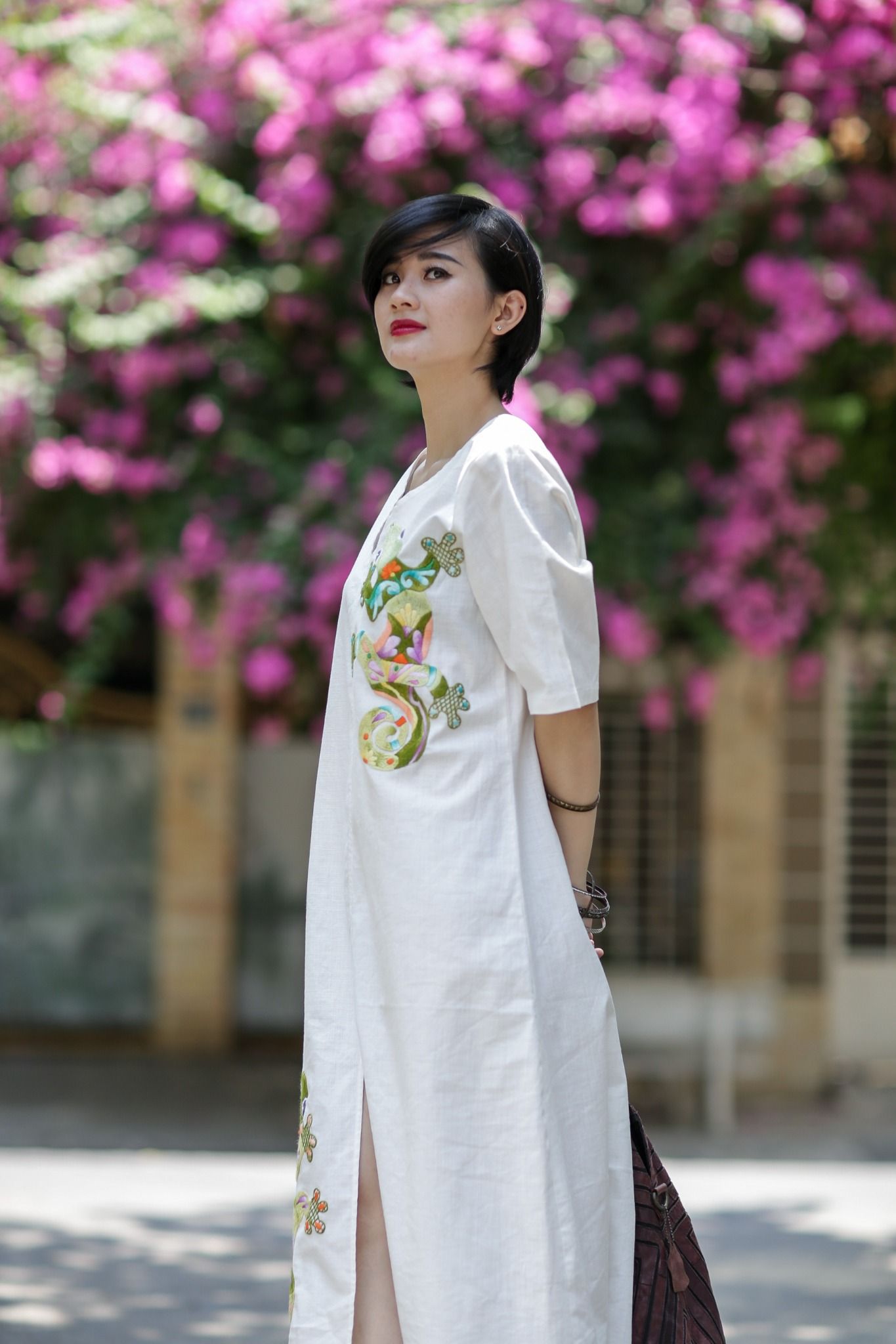 Đầm Victory Đen Tắc Kè Lập Thể
