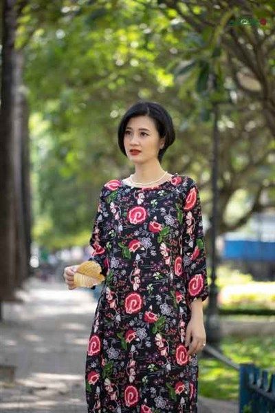  Áo dài IN Saigon retro Hoa, Lập thể 