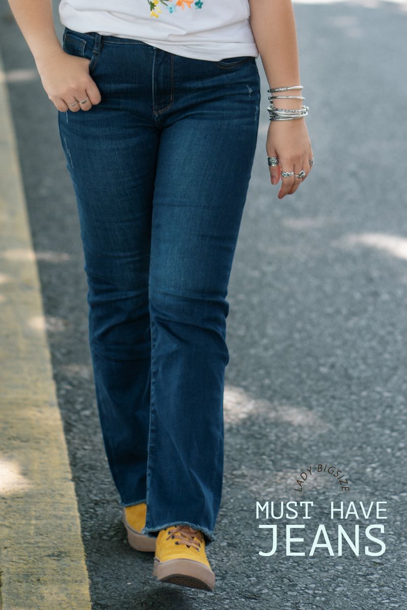 Quần Jeans Semi Flare - Dark