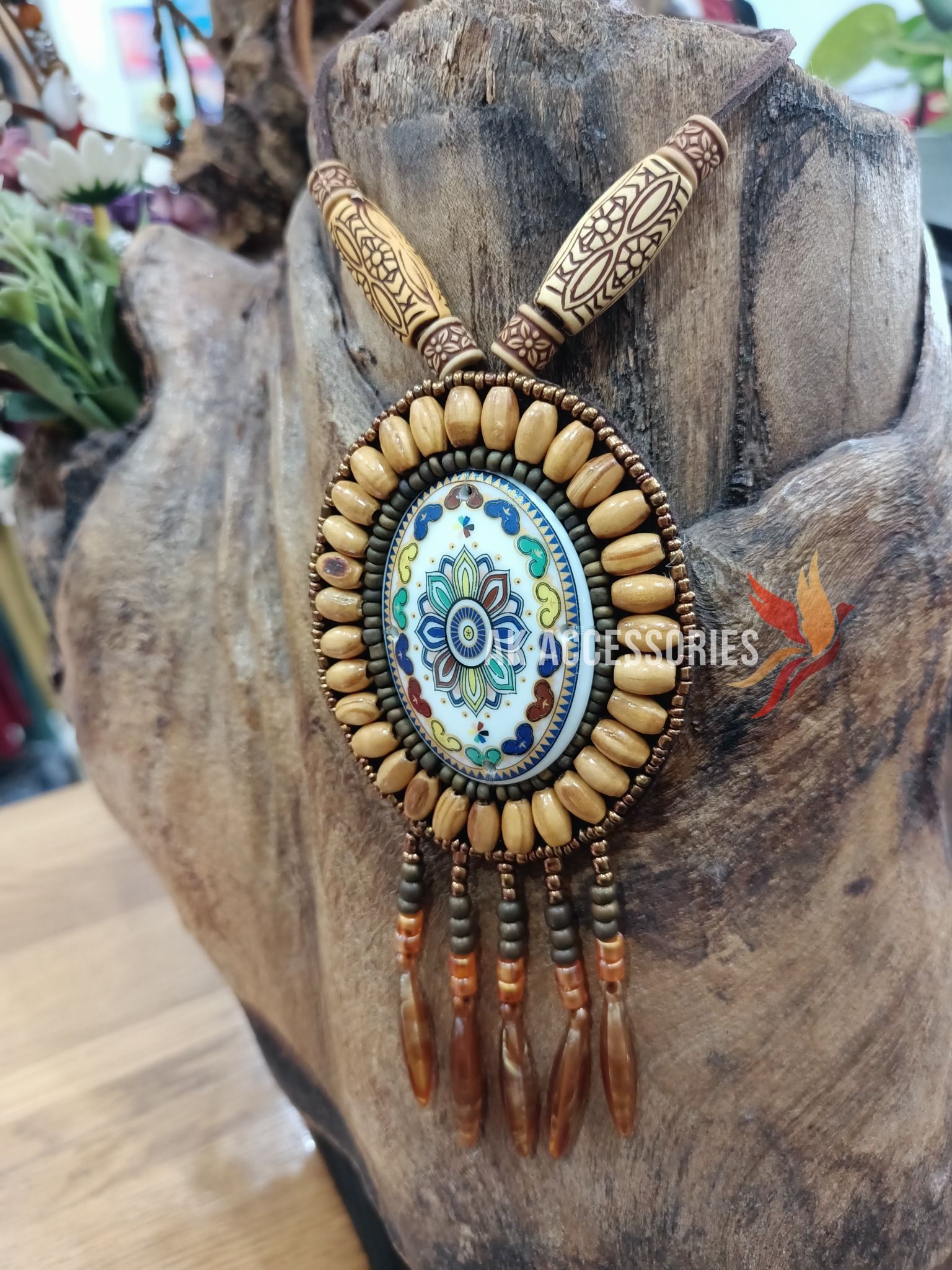 Dây đeo cổ Boho kết hạt