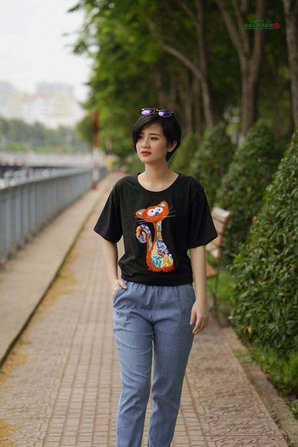 Quần jeans form baggy lưng thun