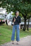  Quần Jeans loe lửng baggy Light 