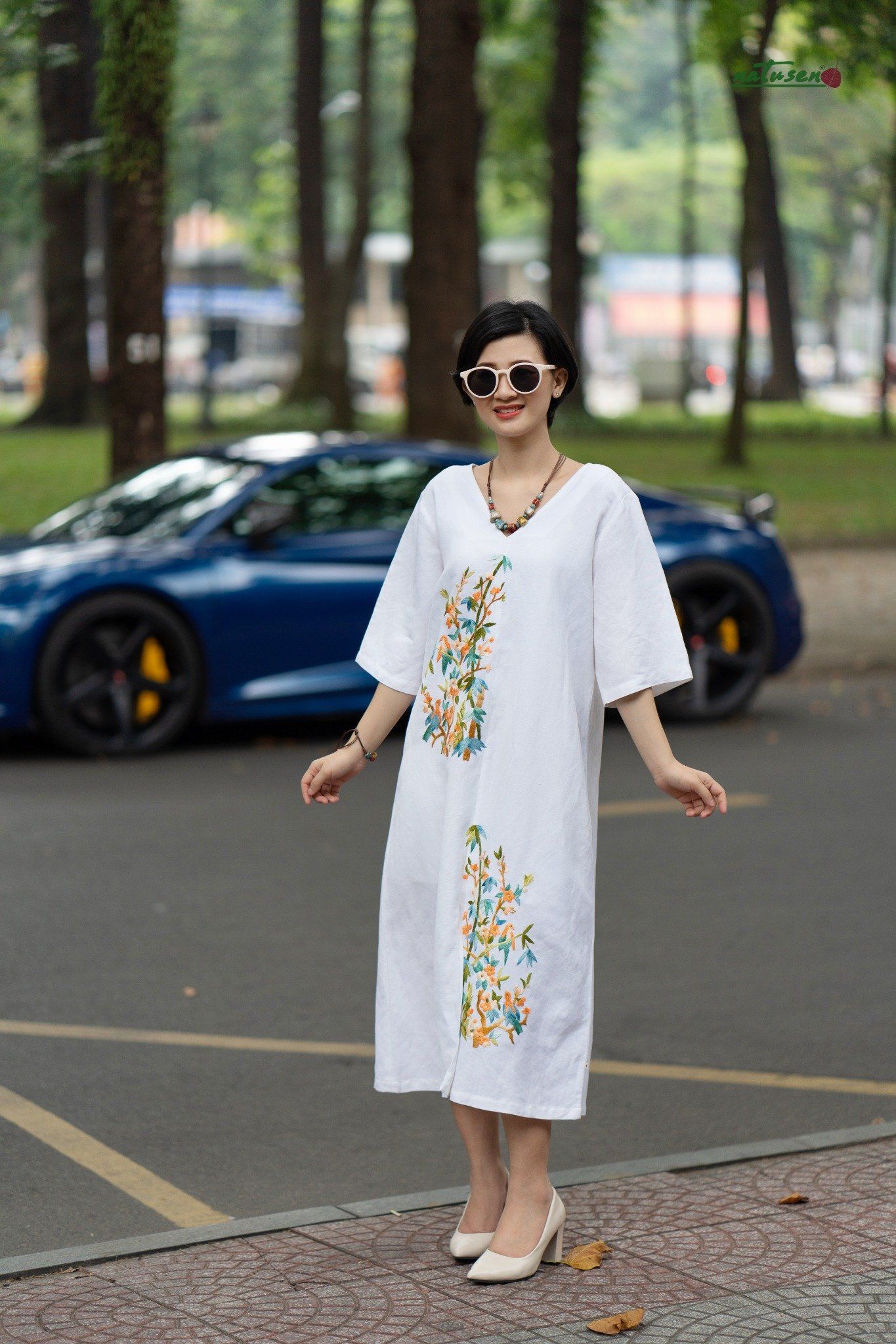 Đầm Victory Xuân Bình offwhite