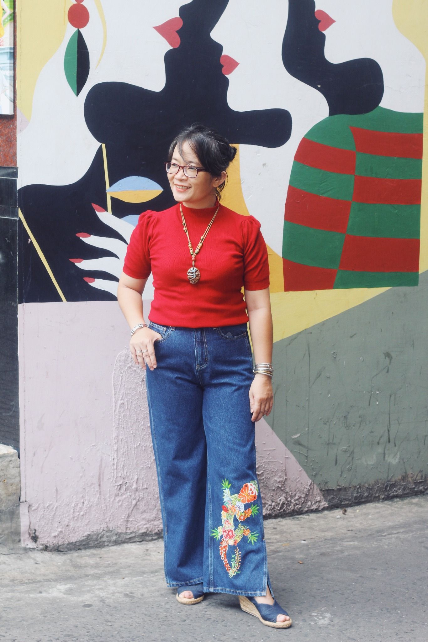 Quần Jeans ống rộng - Medium
