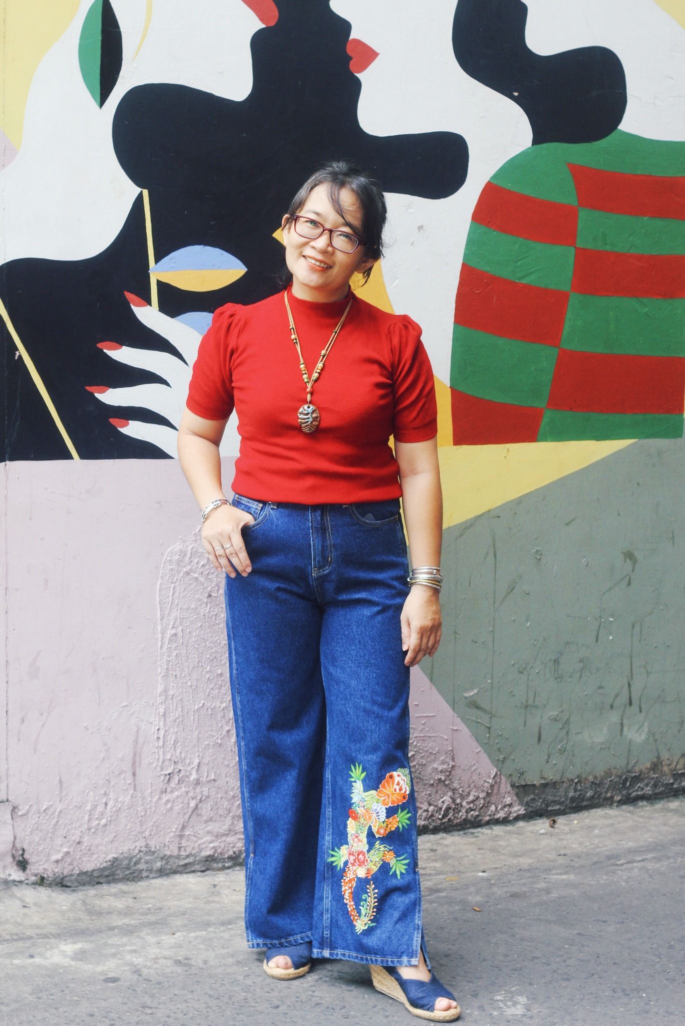 Quần Jeans ống rộng - Medium