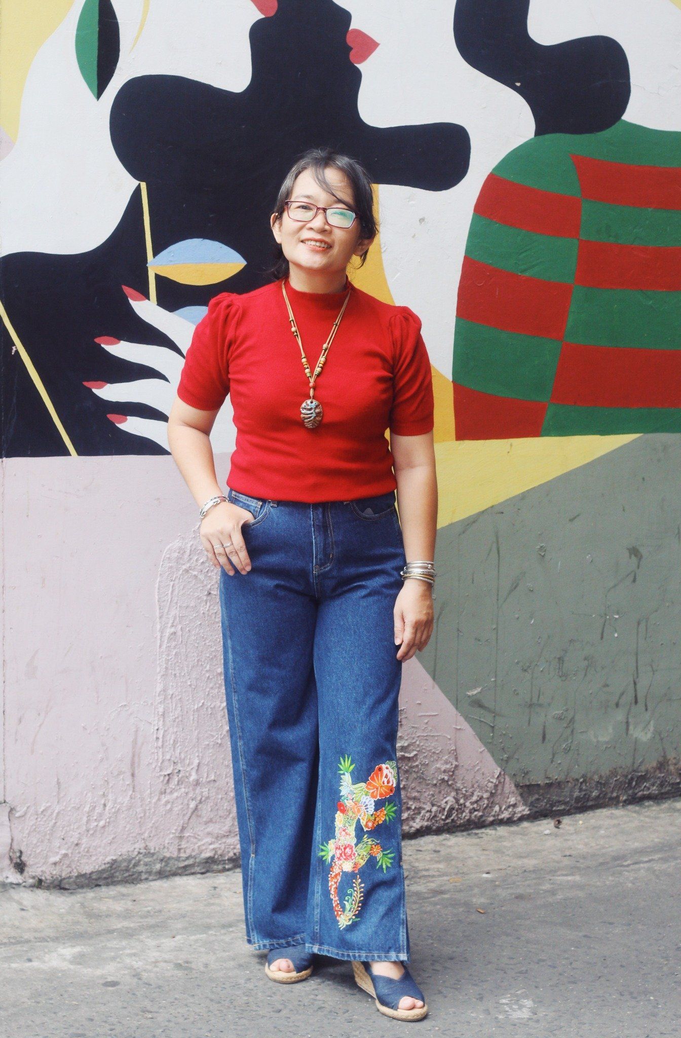 Quần Jeans ống rộng - Medium