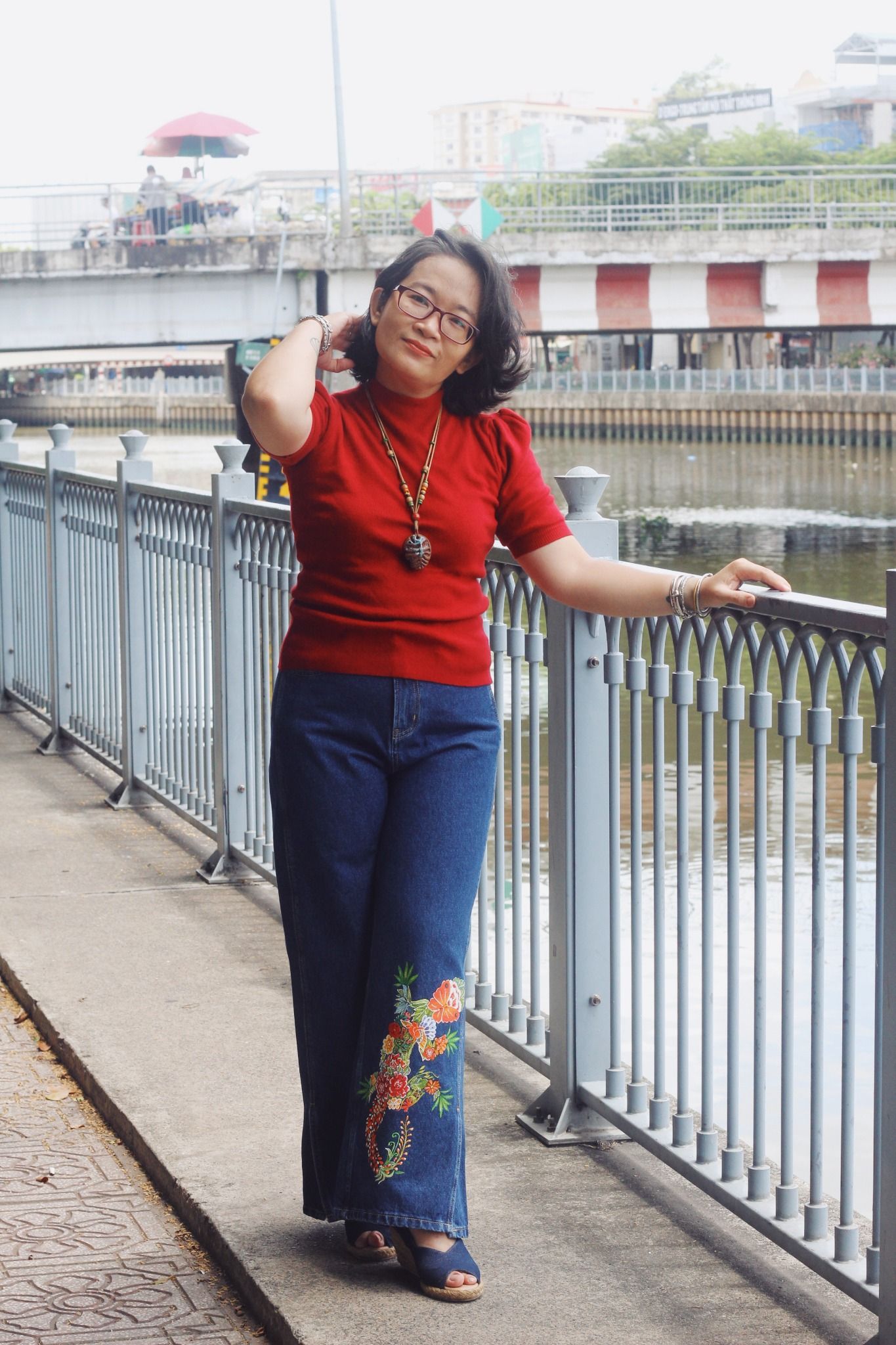 Quần Jeans ống rộng - Medium