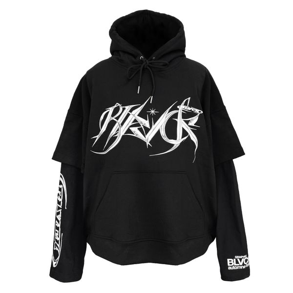  Double sleeve Metal hoodie 