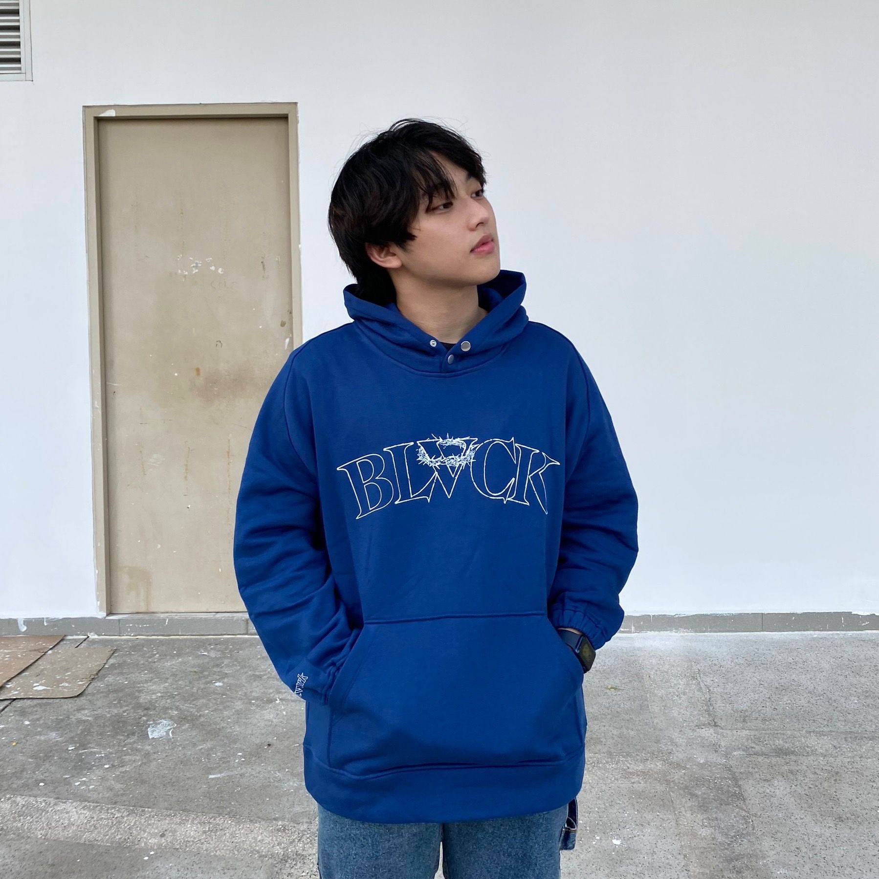  V SKETCH HOODIE - Blue (Nỉ bông) 