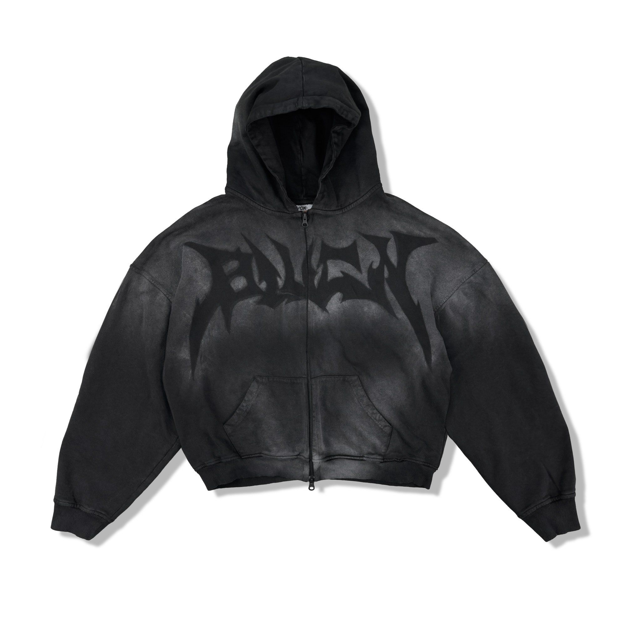  Dirty effect logo - BLVCK Zip Hoodie 