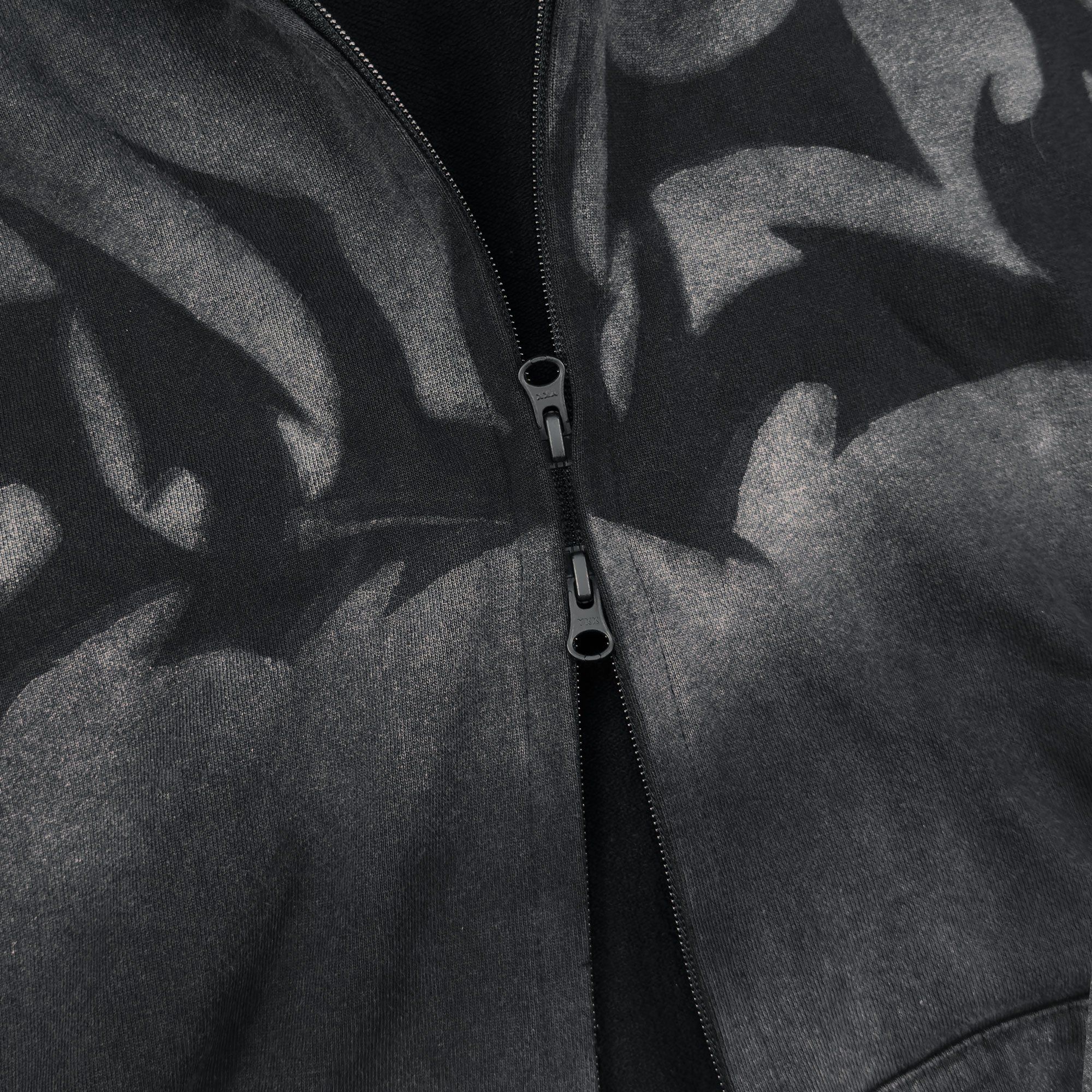  Dirty effect logo - BLVCK Zip Hoodie 