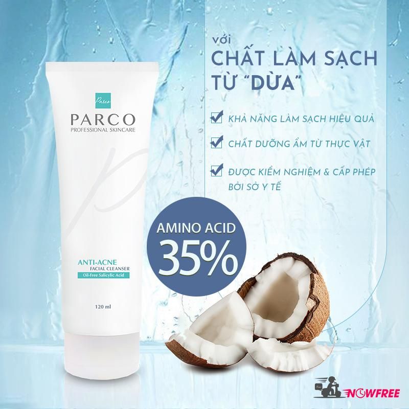 SỮA RỬA MẶT AMINO ACID NGĂN NGỪA MỤN PARCO (Oil-Free Salicylic Acid)