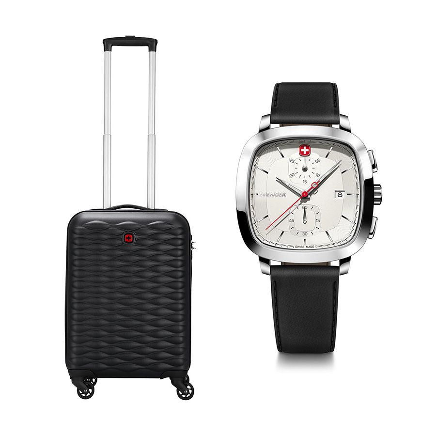 Set G7: Vali In-flight size cabin 55/20 + Đồng hồ Vintage Classic Chrono 01.1933.104