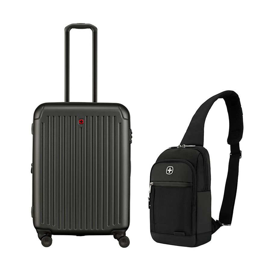 Set G2: Vali kéo Flyn size trung 66cm + Túi đeo chéo Reload