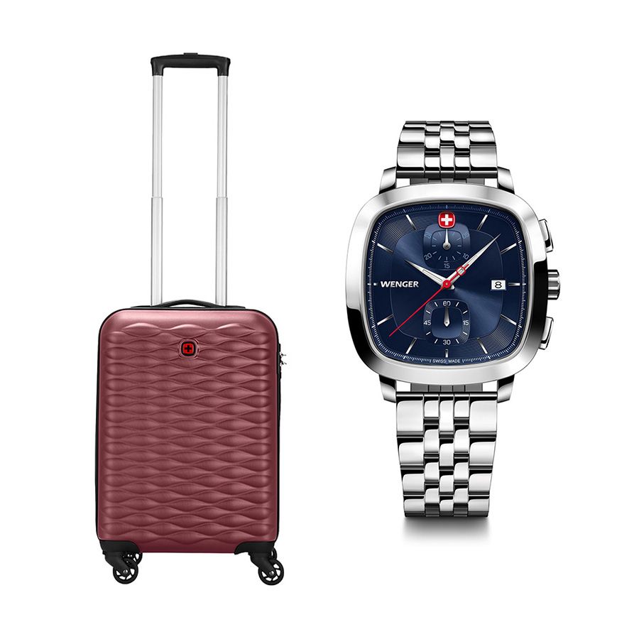 Set G6: Vali In-flight size cabin 55/20 + Đồng hồ Vintage Classic Chrono 01.1933.103