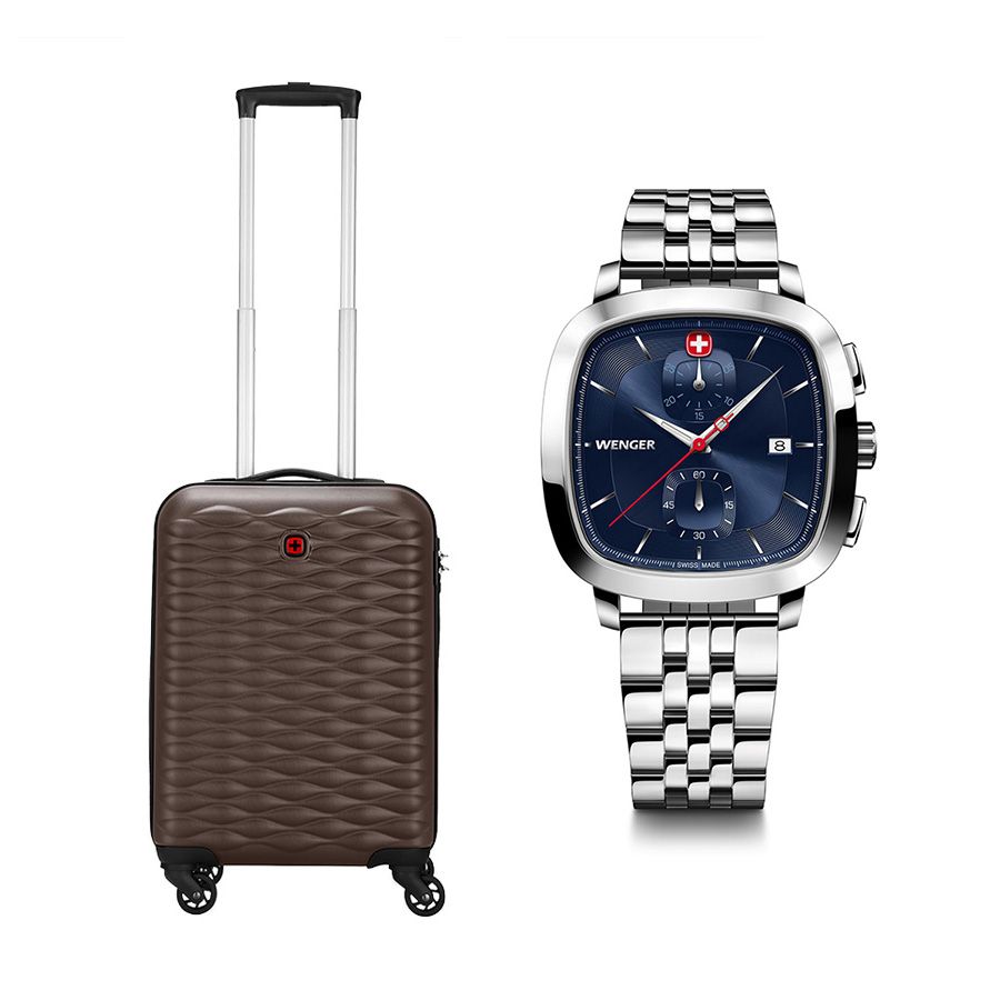 Set G6: Vali In-flight size cabin 55/20 + Đồng hồ Vintage Classic Chrono 01.1933.103
