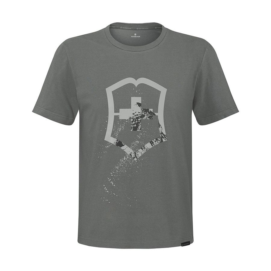  Áo thun Victorinox Brand Collection Mountain Graphic Tee - Grey 