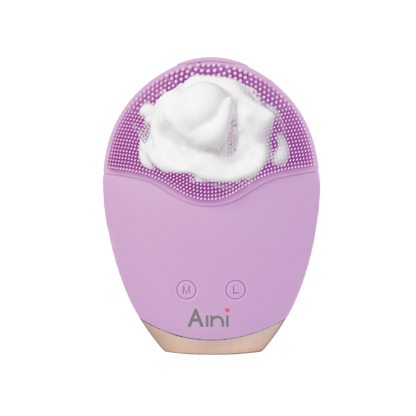 Máy Rửa Mặt Silicone Tự Động Aini Tím