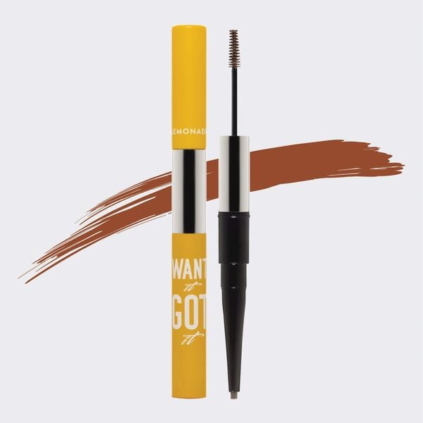 Chì Kẻ Mày 2 Đầu Lemonade Want It Got It Dual Eyebrow #Dark Brown - NEW