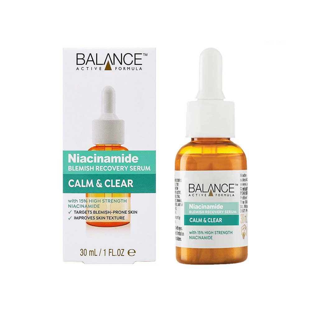 Serum Ngừa Mụn Mờ Thâm Balance Active Formula Niacinamide 15% Blemish Recovery 30ml