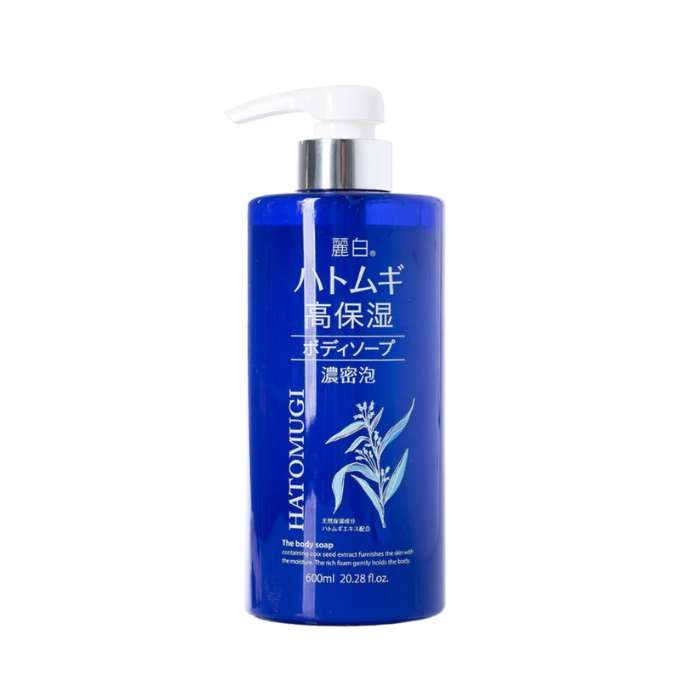 Sữa Tắm Hatomugi Cấp Ẩm Sâu, Hỗ Trợ Sáng Da Reihaku Hatomugi High Moisturizing Body Soap 600ml.