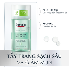  Nước tẩy trang cho da mụn Eucerin ProAcne Acne and Make Up 