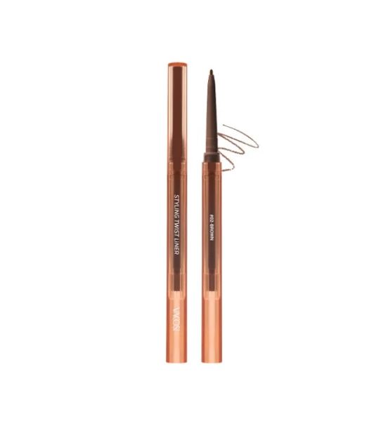 Chì Gel Kẻ Mắt Vacosi Vm26 02 Màu Nâu (Styling Twist Liner #02 Brown)