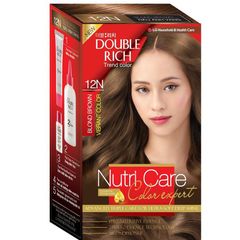  Kem Nhuộm Tóc Double Rich Màu 12N Nâu Ánh Vàng 60g 