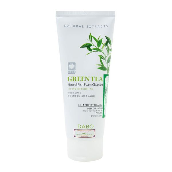 Sữa Rửa Mặt Tinh Chất Trà Xanh 3 Trong 1 Dabo Green Tea 180ml