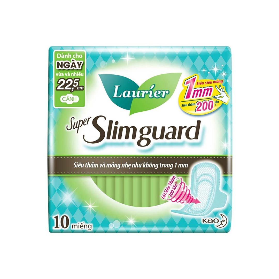 Băng Vệ Sinh Siêu Mỏng Bảo Vệ Laurier Super Slimguard 1mm 10M 22.5cm - Date 3