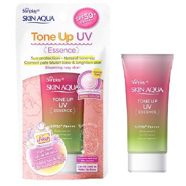 Tinh Chất Chống Nắng Hiệu Chỉnh Sắc Da Sunplay Skin Aqua Tone Up Uv Essence Happiness Aura (Rose) 50G
