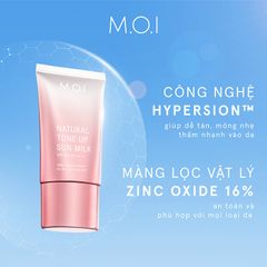  Kem Chống Nắng Nâng Tông Tự Nhiên M.O.I 40ml 