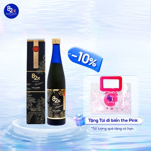 Nước Uống Làm Đẹp Da 82X Collagen Sakura Premium 500ml.