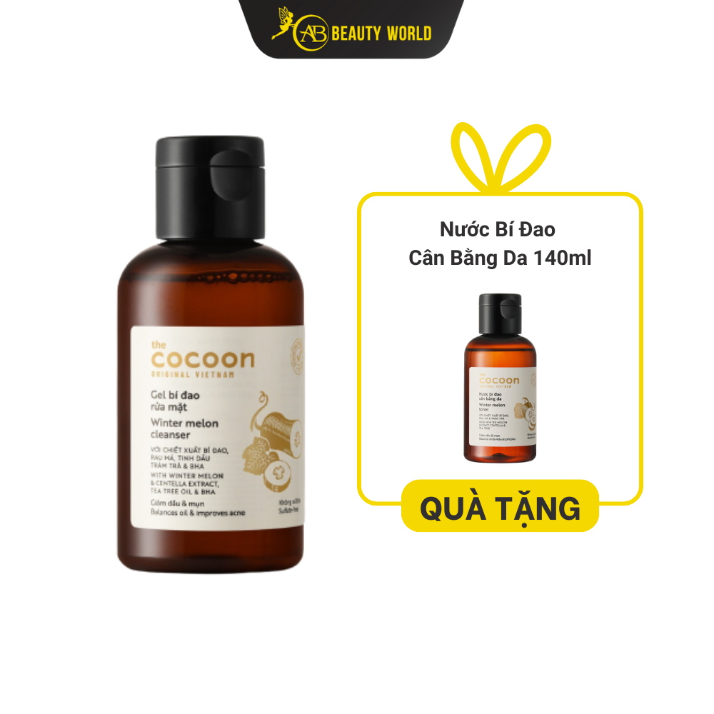 Combo Cocoon Gel Bí Đao Rửa Mặt 140ml Và Nước Bí Đao Cân Bằng Da 140ml