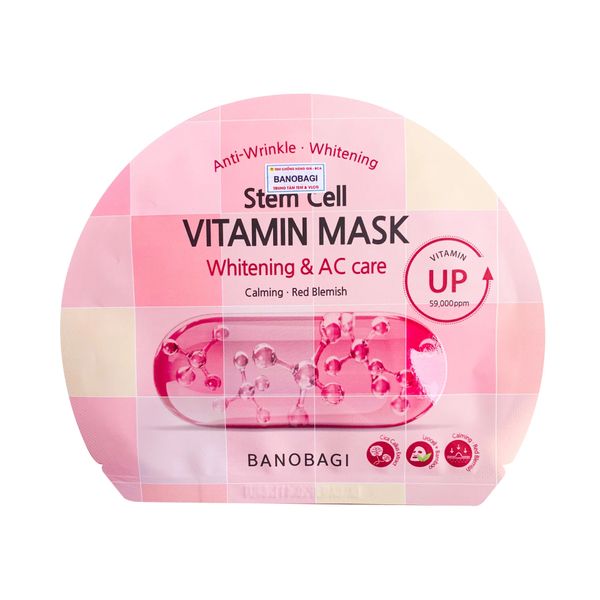 Mặt Nạ Banobagi Dưỡng Sáng, Hỗ Trợ Nâng Cơ (Hồng) 30G