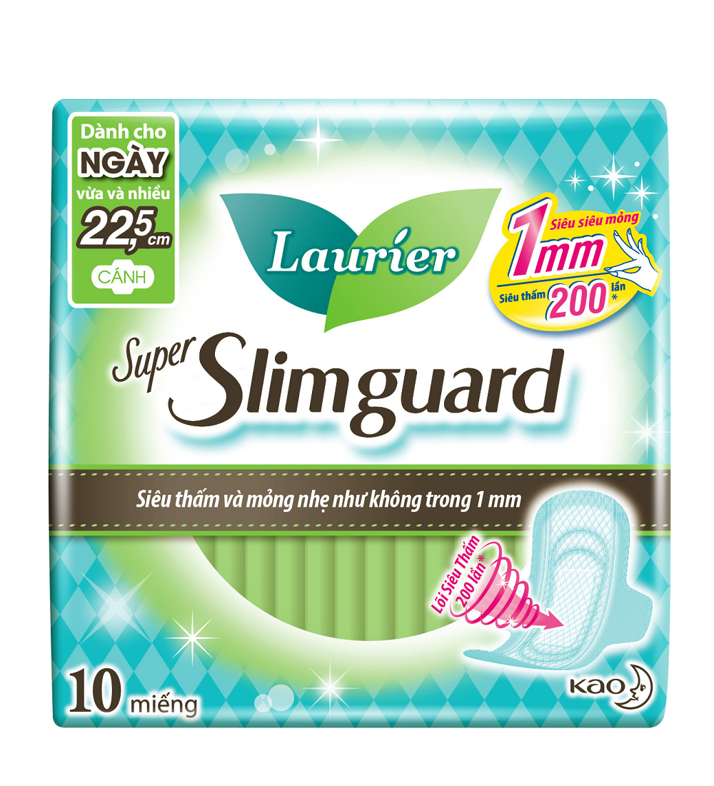 Băng Vệ Sinh Siêu Mỏng Bảo Vệ Laurier Super Slimguard 1Mm 10M 22.5Cm
