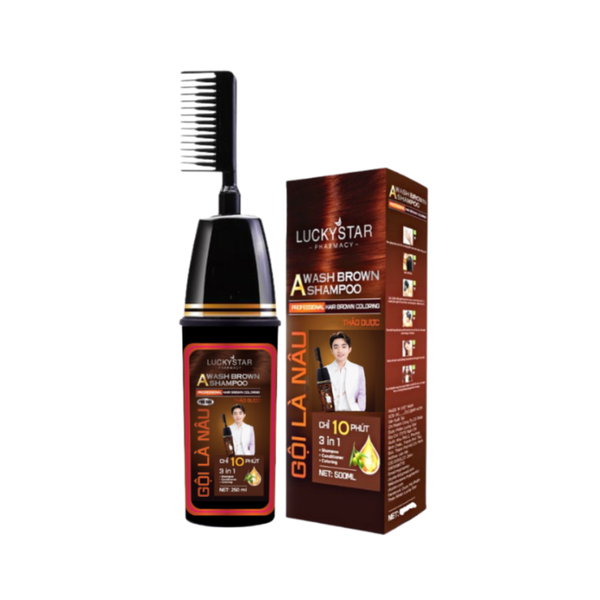 Gội Là Nâu Thảo Dược Lucky Star - Chai Lược 250ml