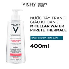  Nước tẩy trang giàu khoáng chất cho da nhạy cảm Vichy Pureté Thermale Mineral Micellar Water For Sensitive Skin 400ml 