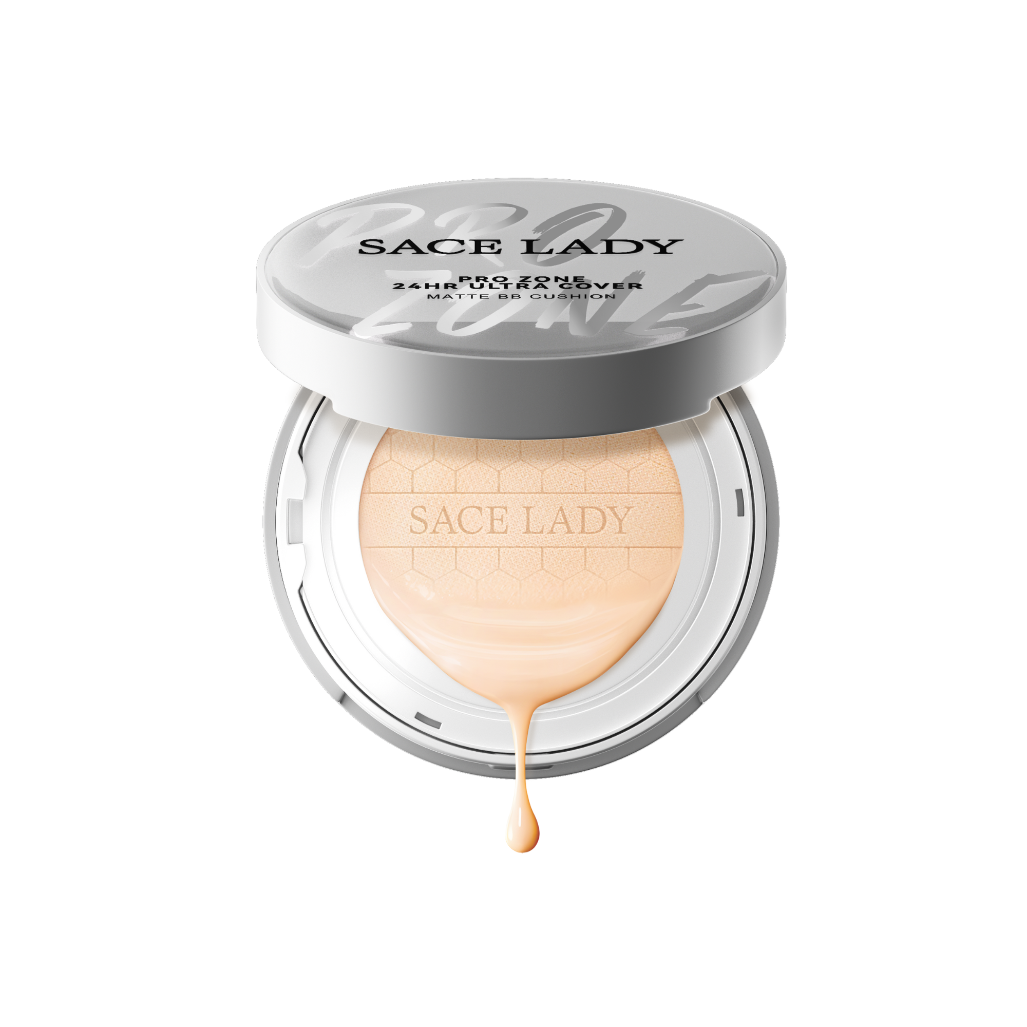 Phấn Nước BB Cushion Sace Lady PRO ZONE 24HR Ultra Cover Matte BB Cushion 02 10g