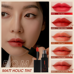  Son kem lì BOM Matt Holic Tint 8,5g #503 CINNAMON BEIGE - Cam nude đất 