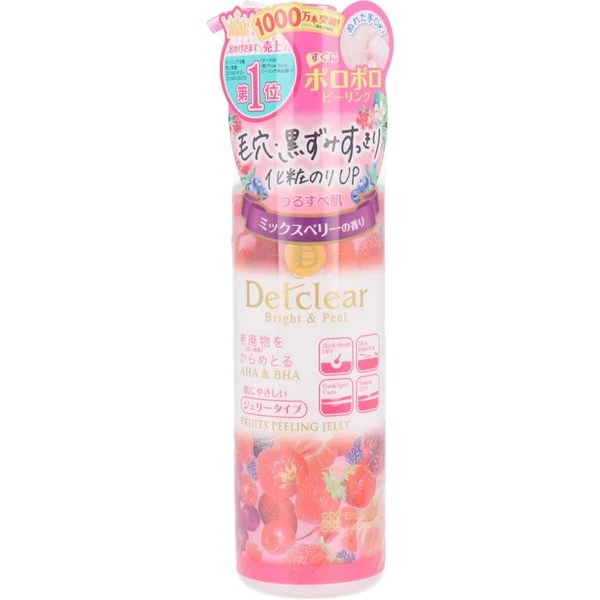 MEISHOKU Detclear Bright&Peel Peeling Jelly (Mix berry) Gel tẩy tế bào chết Detclear Meishoku (hương dâu) - Date 3