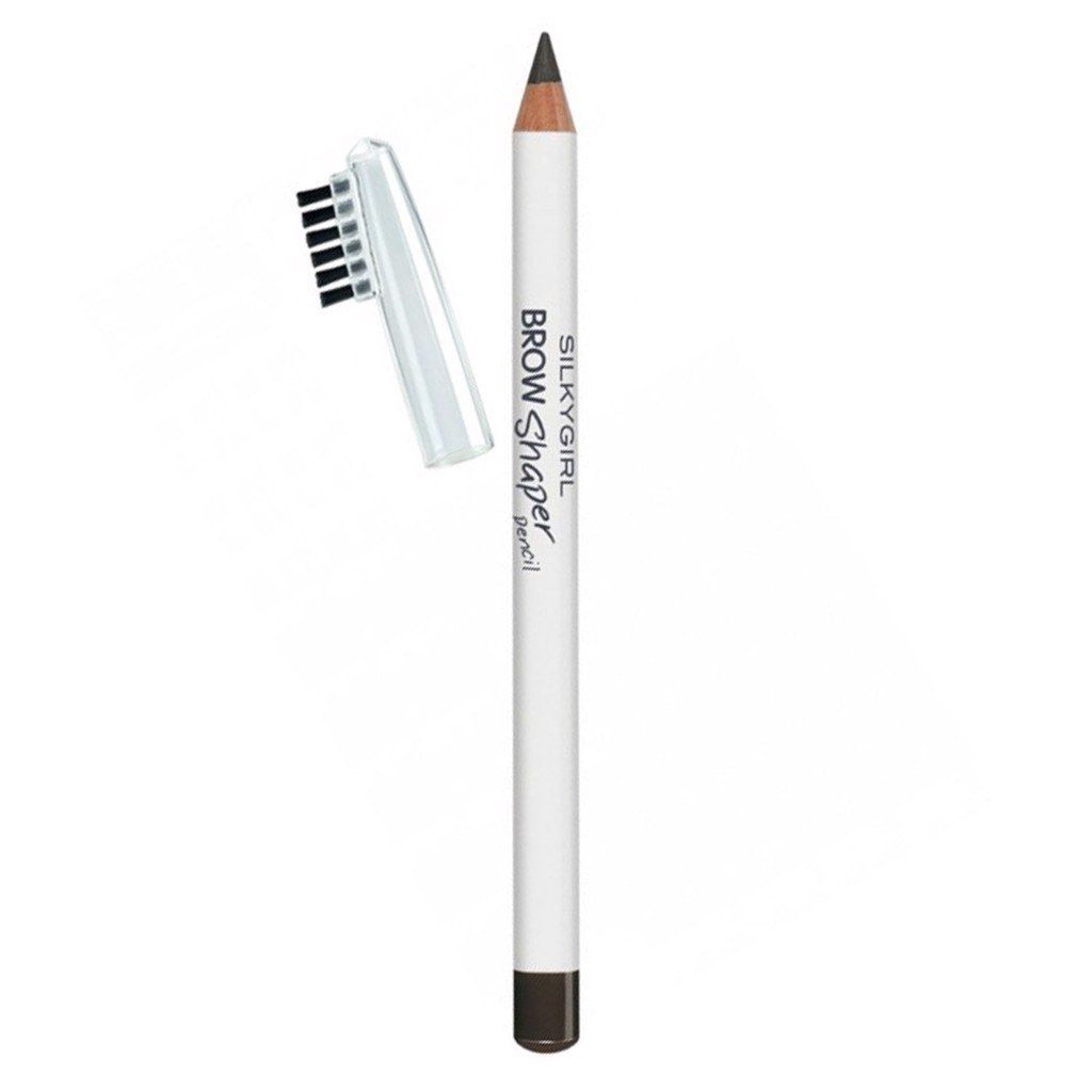 Chì Mày Kèm Chổi Silkygirl Brow Shaper Pencil - 01 Grey - Date 3