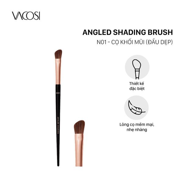 Cọ Khối Mũi Vacosi (Đầu Dẹp) ( Vacosi Angled Shading Brush) - N01