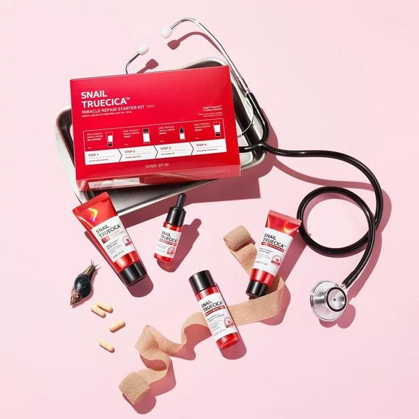 Bộ Sản Phẩm Hỗ Trợ Phục Hồi Da Chiết Xuất Ốc Sên Some By Mi 4 Món Snail Truecica Miracle Repair Starter Kit-Edition